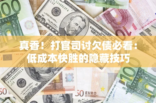 济南真香！打官司讨欠债必看：低成本快胜的隐藏技巧