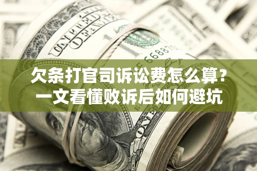 济南欠条打官司诉讼费怎么算？一文看懂败诉后如何避坑