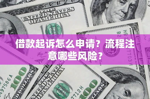 济南借款起诉怎么申请？流程注意哪些风险？