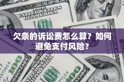 济南欠条的诉讼费怎么算？如何避免支付风险？