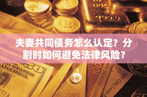 济南夫妻共同债务怎么认定？分割时如何避免法律风险？